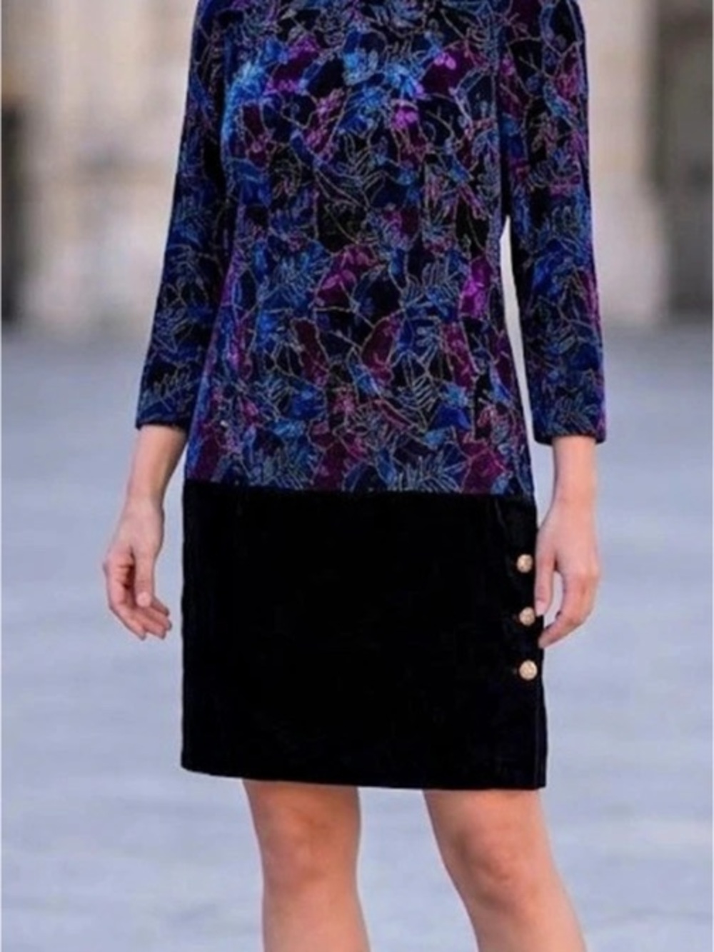 Vintage 90s Another Thyme
Floral Velvet Dress